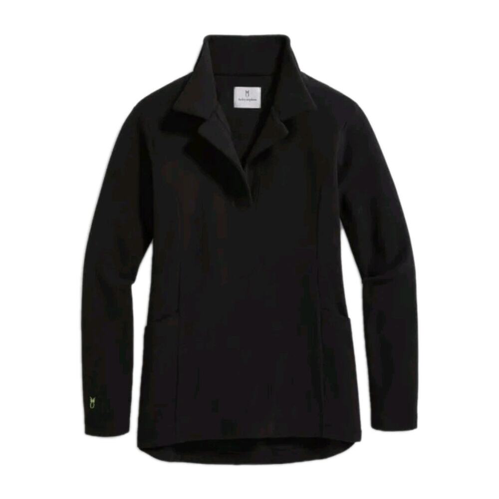 Dudley Stephens Black Long Sleeve Wildwood Top in Terry Fleece Womens Size 2XL